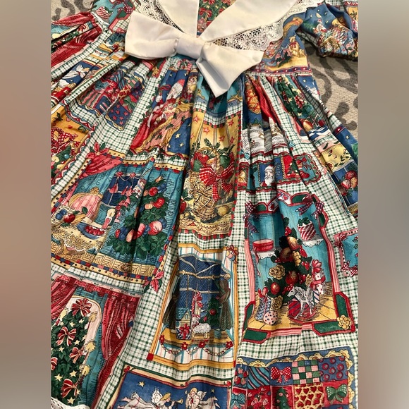 Handmade Girls Christmas Dress - Picture 2 of 8